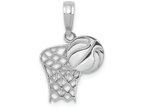 FJC Finejewelers 14k White Gold Basketball Hoop and Ball Charm C3777WB