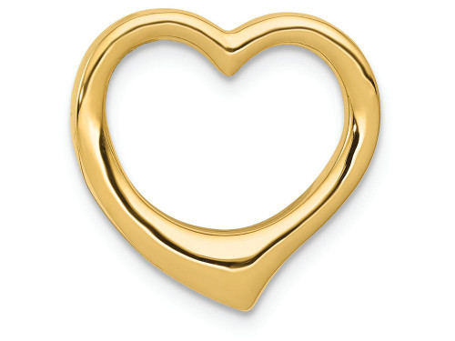 FJC Finejewelers 14k Yellow Gold 3d Floating Heart Slide Charm C2918A