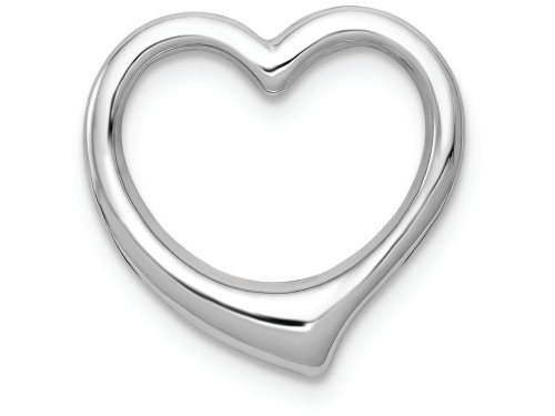 FJC Finejewelers 14k White Gold White 3d Floating Heart Charm C2918WB
