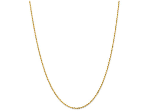 FJC Finejewelers 14 Inch 14k Yellow Gold 2mm Handmade Regular Rope Chain Necklace 014S14A