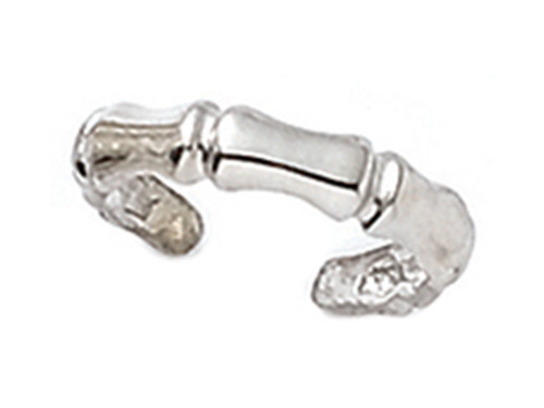 Finejewelers Sterling Silver Rhodium Finish Toe Ring Bamboo CGSS315T