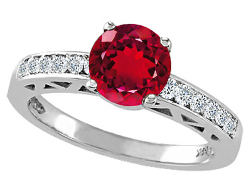 Tommaso Design Created Ruby Solitaire Engagement Ring - 26059B65
