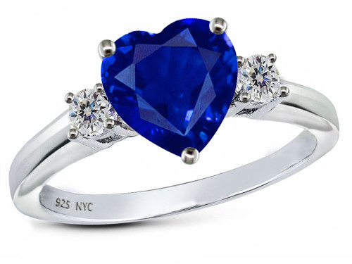 Star K 8mm Heart Shape Created Sapphire Ring - 27202Q4