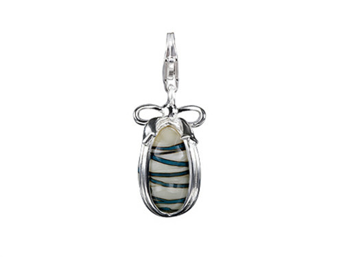 SilveRado Verado Murano Glass Twist and Shout Bead / Charm VRG1558T