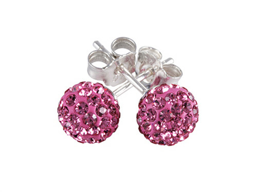 SilveRado Earrings Bling Bling Pink Bead / Charm RSR0182T