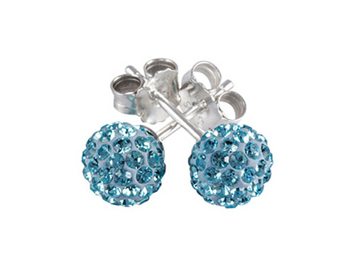 SilveRado Earrings Bling Bling Blue Bead / Charm RSR0183T