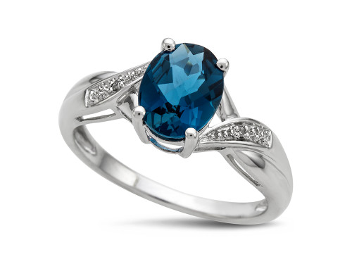 Finejewelers Oval London Blue Topaz 9x7 Promise Ring