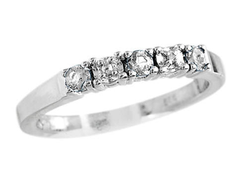 Finejewelers 2.5mm White Topaz Band / Ring - R8016WTAT7