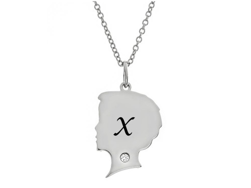 FJC Finejewelers Themed Boy Personalized Initial X Alphabet Pendant Necklace with CZ 18 Inch Adjustable Chain P8731XT