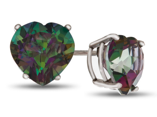FJC Finejewelers 6x6mm Heart Shaped Mystic Topaz Post-With-Friction-Back Stud Earrings in Sterling Silver E8158MTT