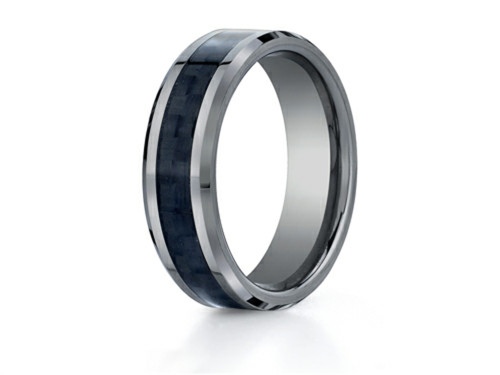 Finejewelers 7mm Tungsten Forge Wedding Ring with Carbon Fiber Center - CF67900CFTGX6