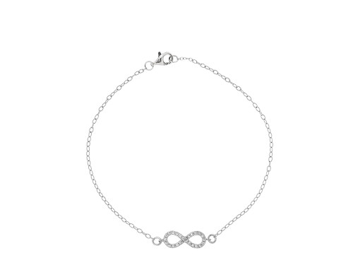 Finejewelers Sterling Silver 7 Infinity Shiny Cable Chain Ladies Bracelet 460402T