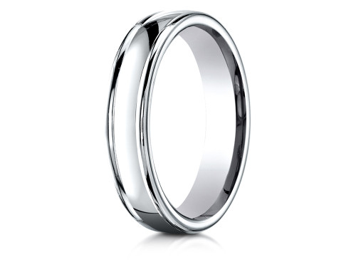 Finejewelers 14k Gold 4mm Comfort-fit Satin-finished High Polish Finish Round Edge Design Band - RECF74200A65