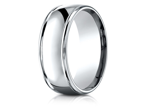 Finejewelers 18k Gold 8mm Comfort-fit High Polish Finish Round Edge Design Band - RECF7820018KD4