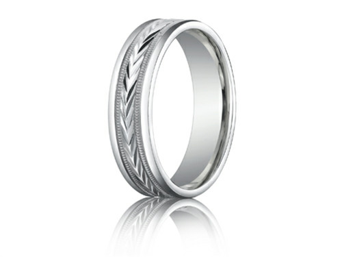 Finejewelers 6mm Comfort-fit Harvest Of Love Round Edge Carved Design Band - RECF760318KD115