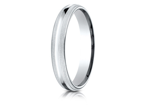 Finejewelers 18k Gold 4mm Slightly Domed Standard Comfort-fit Wedding Band / Ring with Double Milgrain - LCFD34018KD95