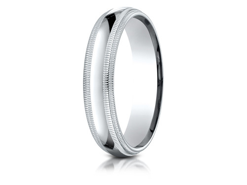 Finejewelers 18k Gold 5mm Slightly Domed Standard Comfort-fit Wedding Band / Ring with Double Milgrain - LCFD35018KD65