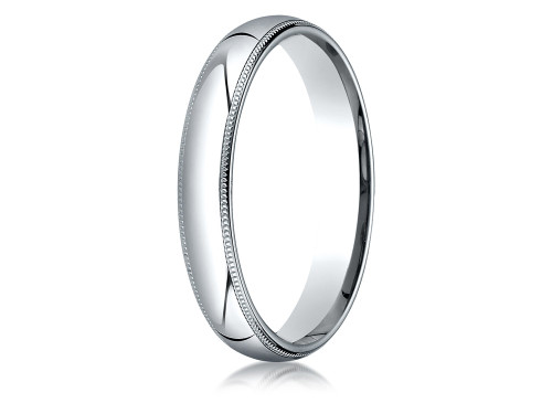 Finejewelers 18k Gold 4mm Slightly Domed Standard Comfort-fit Ring with Milgrain - LCF34018KD115