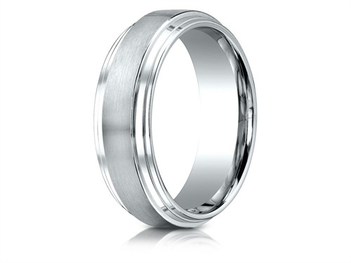 Finejewelers 18k Gold 8mm Comfort-fit Satin-finished Step Edge Carved Design Band - CF6810018KD9