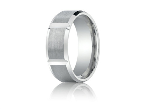 Finejewelers 8mm Comfort-fit Satin-finished Grooves Carved Design Band - CF6844918KD5