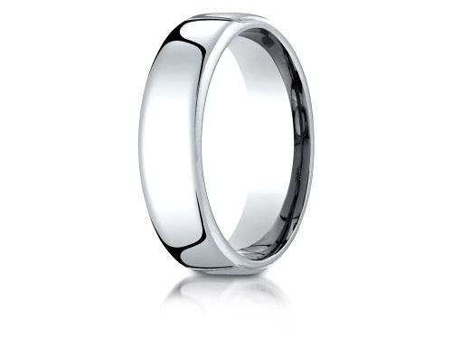 Finejewelers 18k White Gold 6.5mm European Comfort-fit Ring - EUCF16518KD4