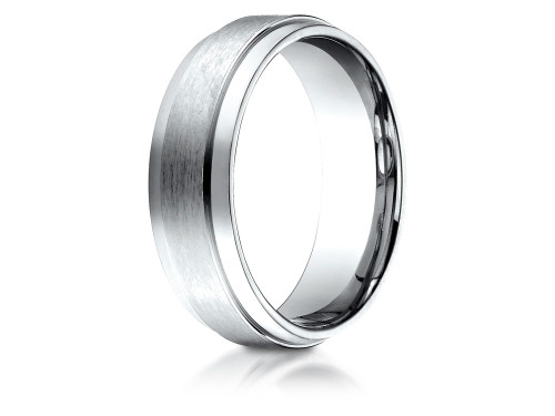 Finejewelers 10k Gold 7mm Comfort-fit Satin-finished with High Polished Drop Edge Carved Design Band - CF6735110KW11