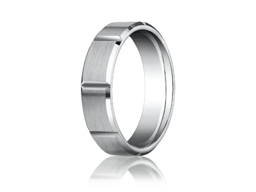 Finejewelers 6mm Comfort-fit Satin-finished Grooves Carved Design Band - CF6644918KD12