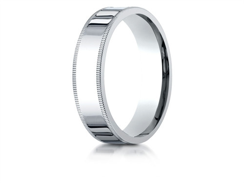 Finejewelers 18k Gold 6mm Flat Comfort-fit Wedding Band / Ring with Milgrain - CF46018KD75