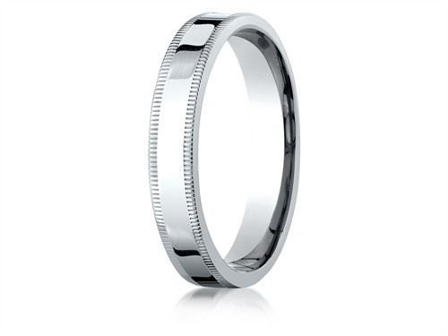 Finejewelers 18k Gold 4mm Flat Comfort-fit Wedding Band / Ring with Milgrain - CF44018KD105