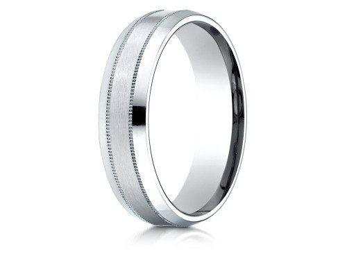 Finejewelers 18k Gold 6mm Comfort-fit Satin-finished with Milgrain Carved Design Band - CF6643818KD95