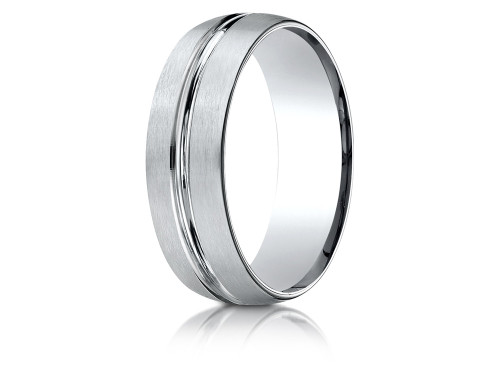 Finejewelers 10k Gold 7mm Comfort-fit Satin-finished with High Polished Center Cut Carved Design Band - CF5741118KD115