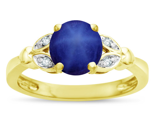 Star K Round 7mm Created Star Sapphire Marquee Design Promise Engagement Ring - 316734A6