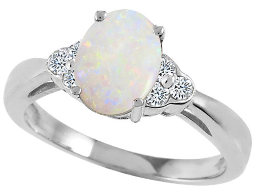 Tommaso Design Genuine Opal Ring - 23197B7