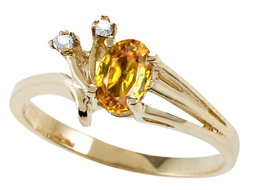 Tommaso Design Oval 6x4mm Genuine Citrine Ring - 23157B75