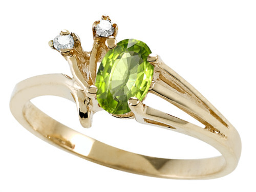 Tommaso Design Oval 6x4mm Genuine Peridot Ring - 23158A55