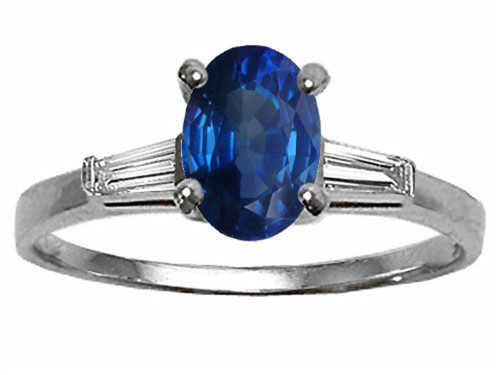 Tommaso Design Genuine Sapphire Engagement Ring - 21611B55