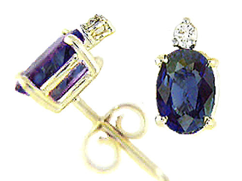 Tommaso Design Genuine Sapphire Earrings - 21509B
