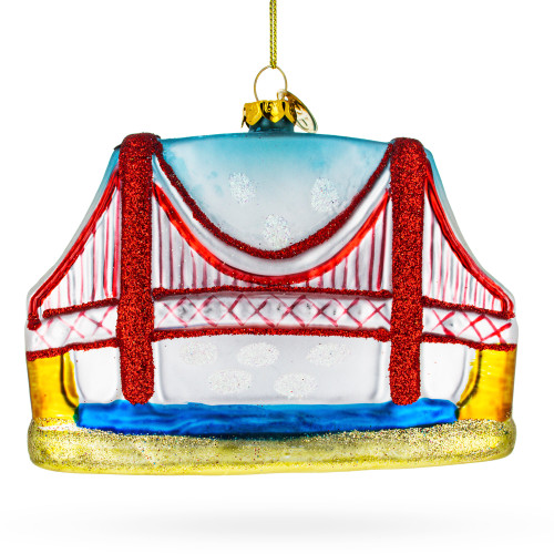 New York City Bridge Glass Christmas ornament