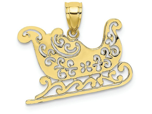 FJC Finejewelers 10k Yellow Gold Polished Sleigh Charm 10D1131W