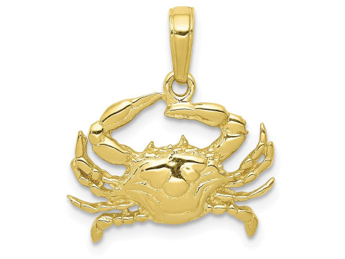 FJC Finejewelers 10k Yellow Gold Blue Crab Charm 10C3413W