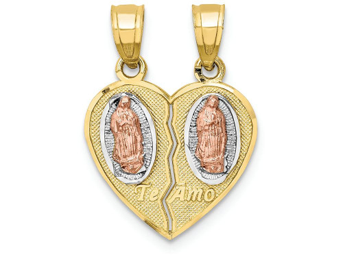 FJC Finejewelers 10k Two-tone Gold with Rhodium Break Apart Te Amo Charm 10C1369BF