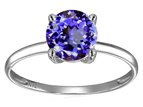 Star K Simulated Tanzanite Round 7mm Solitaire Engagement Ring - 312004AF6