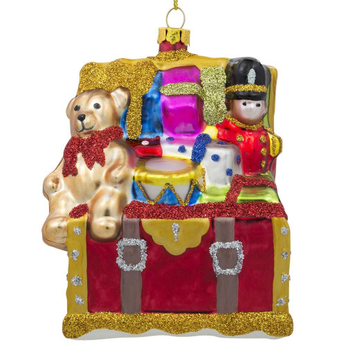 Teddy Bear, Nutcracker, Gift Chest Christmas Ornament 4 Inches