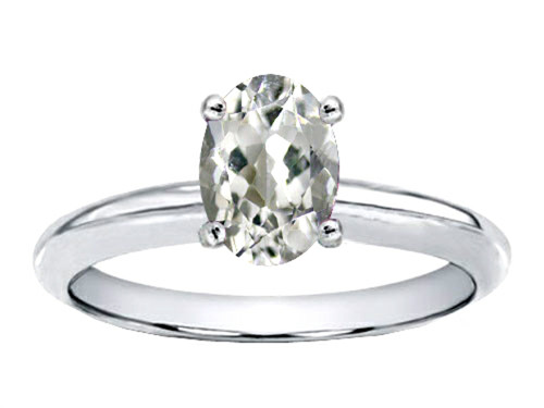Tommaso Design Genuine White Topaz Solitaire Engagement Ring - 301317AF75