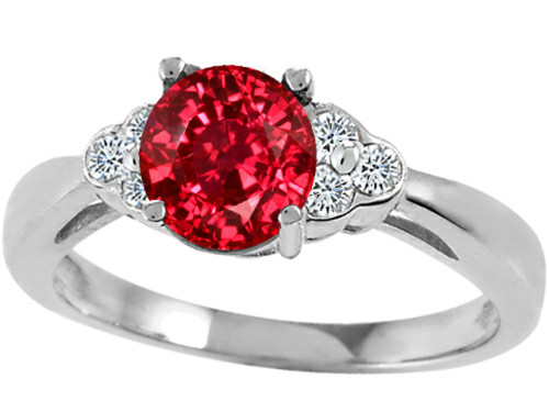 Tommaso Design Round 6mm Created Ruby Engagement Ring - 25707B85