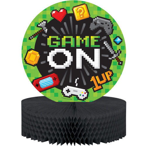 Pack of 6 Green and Black Video Game Party Centerpieces 12"
