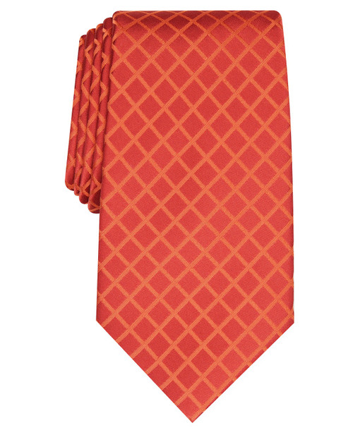 Perry Ellis Men's Alvan Solid Tie Rustcopper Size Regular