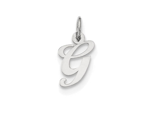 FJC Finejewelers Sterling Silver Small Fancy Script Initial G Charm QC5086GT