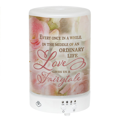 5.75” LED “Love Gives Us A Fairytale” Romantic Inspirational Essential Oil Diffuser