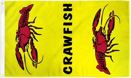 Crawfish Flag Restaurant Banner Advertising Food Pennant Sea Seafood Sign 3x5
